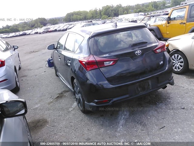 JTNKARJE9HJ527329 - 2017 TOYOTA COROLLA IM BLACK photo 3