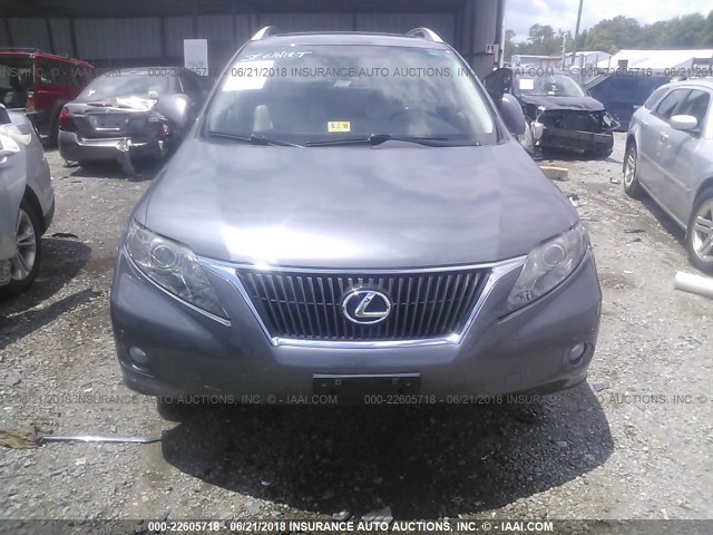 2T2BK1BA3CC149104 - 2012 LEXUS RX 350 GRAY photo 6