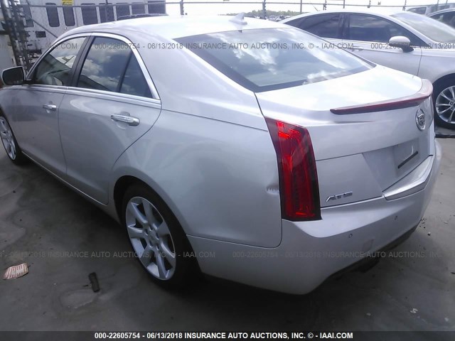 1G6AC5SX8D0133097 - 2013 CADILLAC ATS PERFORMANCE SILVER photo 3