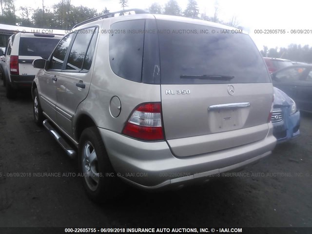 4JGAB57E75A565923 - 2005 MERCEDES-BENZ ML 350 GOLD photo 3