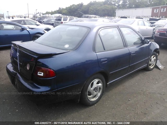 2T1BR12E42C586921 - 2002 TOYOTA COROLLA CE/LE/S BLUE photo 4