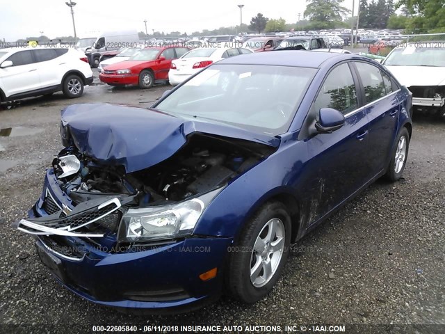 1G1PC5SB4D7183538 - 2013 CHEVROLET CRUZE LT BLUE photo 2