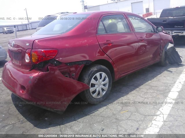 1NXBU4EE9AZ307875 - 2010 TOYOTA COROLLA S/LE/XLE RED photo 4