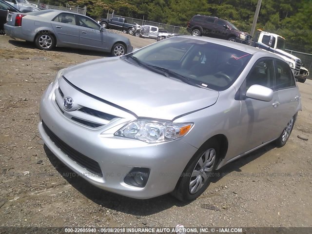 5YFBU4EE2CP019801 - 2012 TOYOTA COROLLA S/LE SILVER photo 2