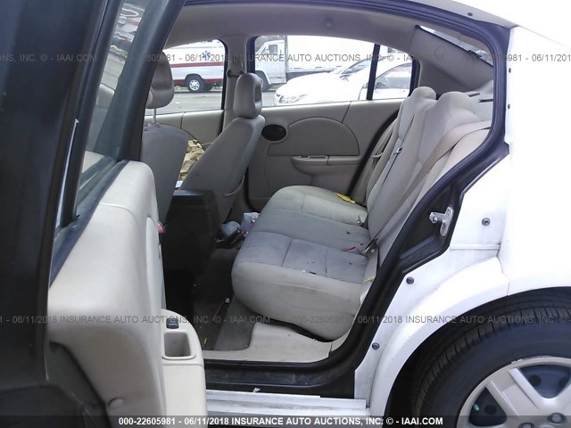 1G8AJ55F26Z132798 - 2006 SATURN ION LEVEL 2 WHITE photo 8