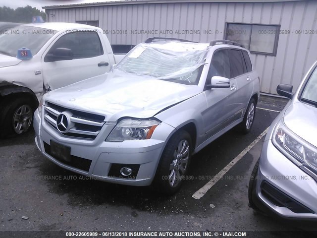 WDCGG8HB8CF847360 - 2012 MERCEDES-BENZ GLK 350 4MATIC SILVER photo 2