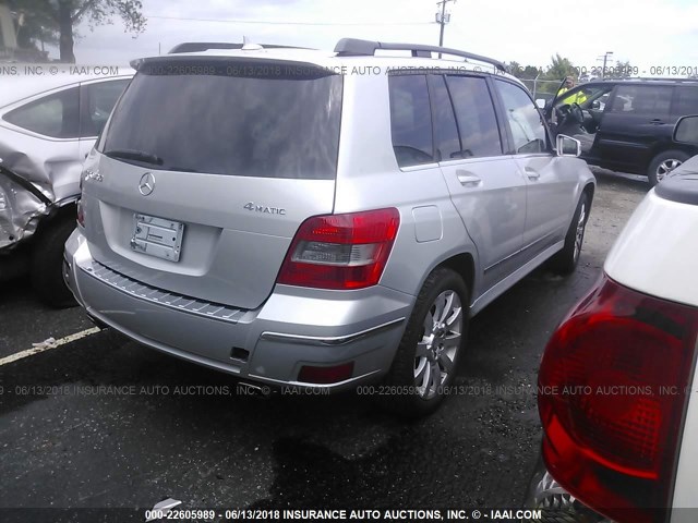 WDCGG8HB8CF847360 - 2012 MERCEDES-BENZ GLK 350 4MATIC SILVER photo 4