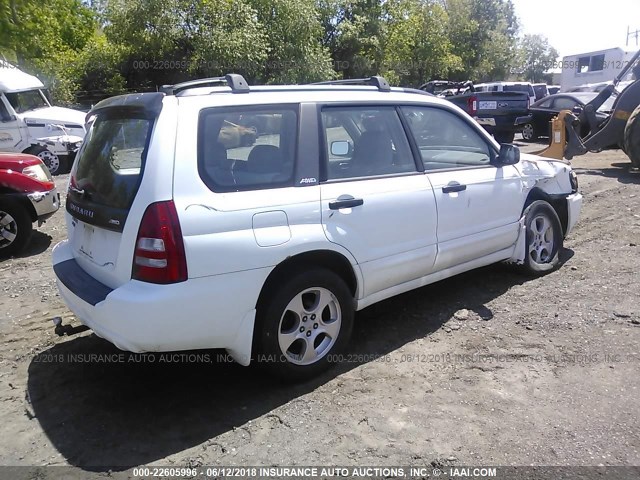 JF1SG65613H712811 - 2003 SUBARU FORESTER 2.5XS Ақ фото 4