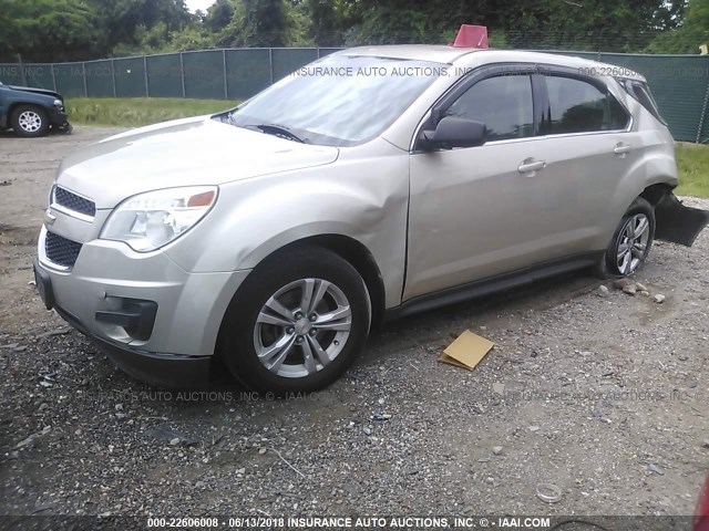 1GNALBEK4DZ110236 - 2013 CHEVROLET EQUINOX LS SILVER photo 2