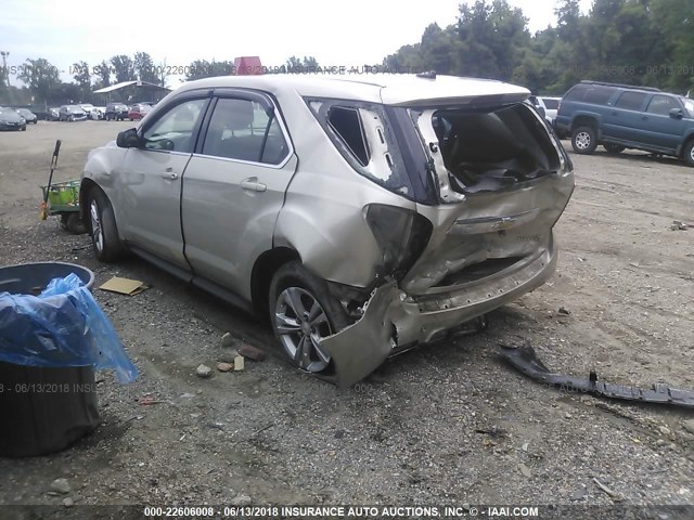 1GNALBEK4DZ110236 - 2013 CHEVROLET EQUINOX LS SILVER photo 3