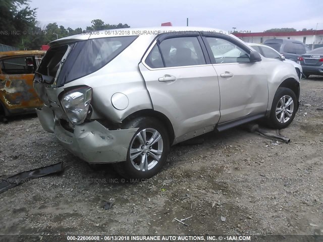 1GNALBEK4DZ110236 - 2013 CHEVROLET EQUINOX LS SILVER photo 4