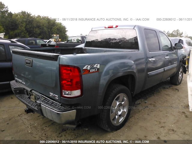 3GTP2VE30BG329269 - 2011 GMC SIERRA K1500 SLE TEAL photo 4