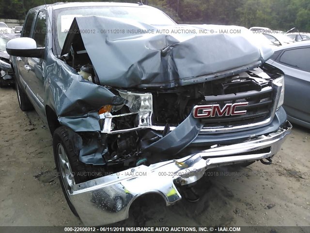 3GTP2VE30BG329269 - 2011 GMC SIERRA K1500 SLE TEAL photo 6