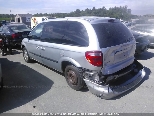 1D4GP45R45B346527 - 2005 DODGE CARAVAN SXT SILVER photo 3