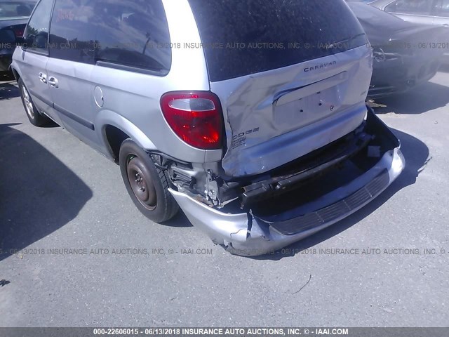 1D4GP45R45B346527 - 2005 DODGE CARAVAN SXT SILVER photo 6