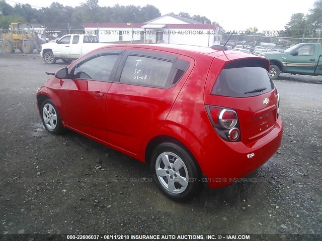 1G1JA6SH9F4128092 - 2015 CHEVROLET SONIC LS 红色 照片 3