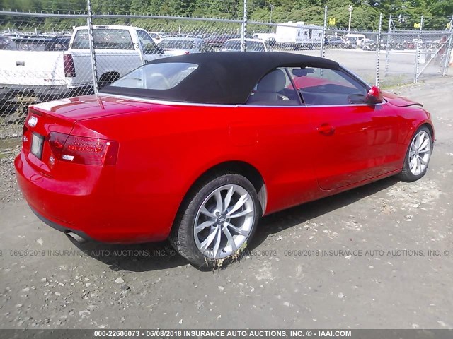 WAULFAFH0DN006403 - 2013 AUDI A5 PREMIUM PLUS RED photo 4