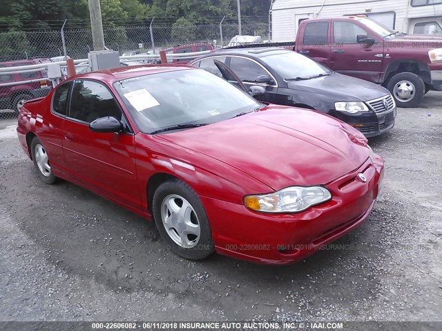 2G1WX12K949293377 - 2004 CHEVROLET MONTE CARLO SS RED photo 1