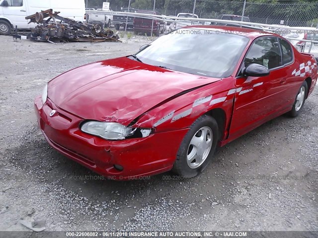 2G1WX12K949293377 - 2004 CHEVROLET MONTE CARLO SS RED photo 2