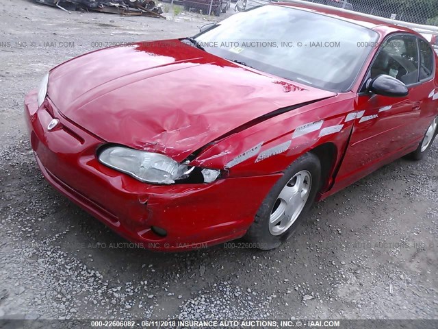 2G1WX12K949293377 - 2004 CHEVROLET MONTE CARLO SS RED photo 6