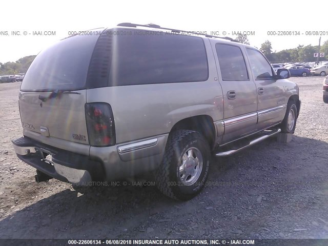 3GKFK16T8YG214452 - 2000 GMC YUKON XL K1500 TAN photo 4