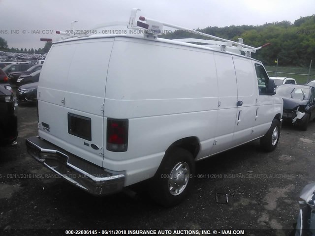 1FTNE2EWXBDA58595 - 2011 FORD ECONOLINE E250 VAN WHITE photo 4