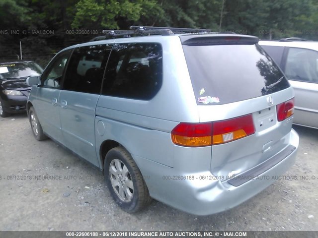 5FNRL180X3B056672 - 2003 HONDA ODYSSEY EXL ღია ლურჯი ფოტო 3