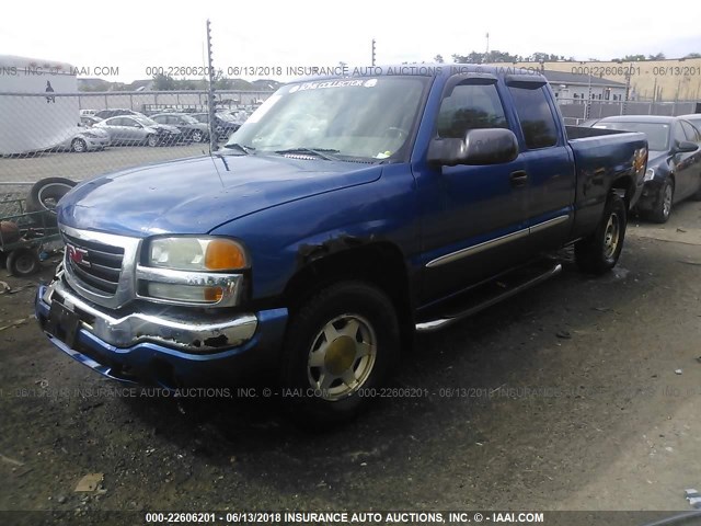 1GTEK19T64E246367 - 2004 GMC NEW SIERRA K1500 BLUE photo 2