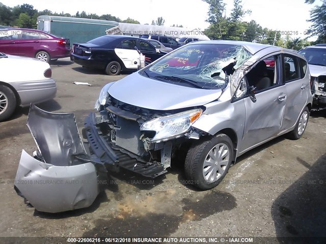 3N1CE2CP2EL406605 - 2014 NISSAN VERSA NOTE S/S PLUS/SV/SL GRAY photo 2