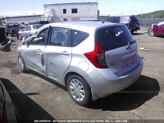 3N1CE2CP2EL406605 - 2014 NISSAN VERSA NOTE S/S PLUS/SV/SL GRAY photo 3