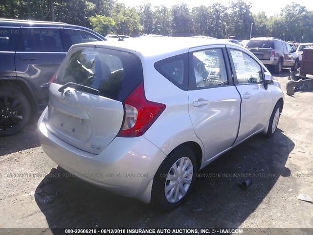 3N1CE2CP2EL406605 - 2014 NISSAN VERSA NOTE S/S PLUS/SV/SL GRAY photo 4