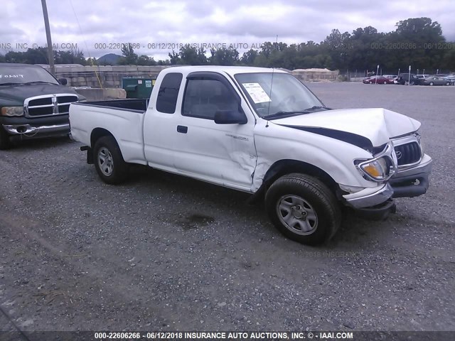 5TEVL52N51Z758419 - 2001 TOYOTA TACOMA XTRACAB WHITE photo 1