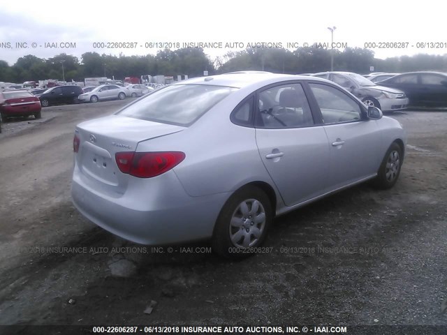 KMHDU46D79U589881 - 2009 HYUNDAI ELANTRA GLS/SE SILVER photo 4