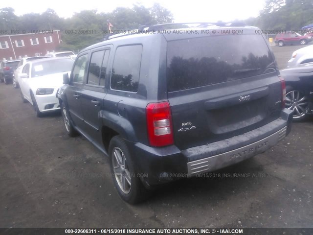 1J8FF48WX7D286220 - 2007 JEEP PATRIOT LIMITED BLUE photo 3