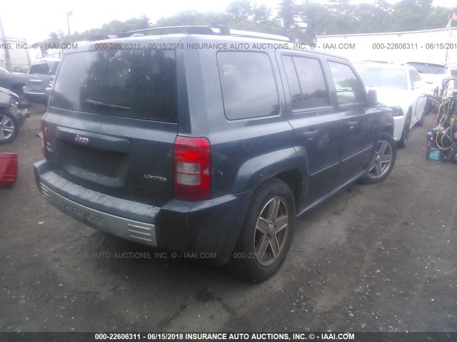 1J8FF48WX7D286220 - 2007 JEEP PATRIOT LIMITED BLUE photo 4