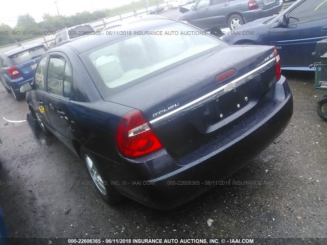 1G1ZT54875F166170 - 2005 CHEVROLET MALIBU LS მუქი ლურჯი ფოტო 3