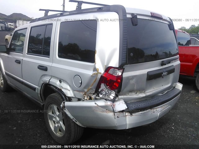 1J8HG48K36C342554 - 2006 JEEP COMMANDER ნაცრისფერი ფოტო 6