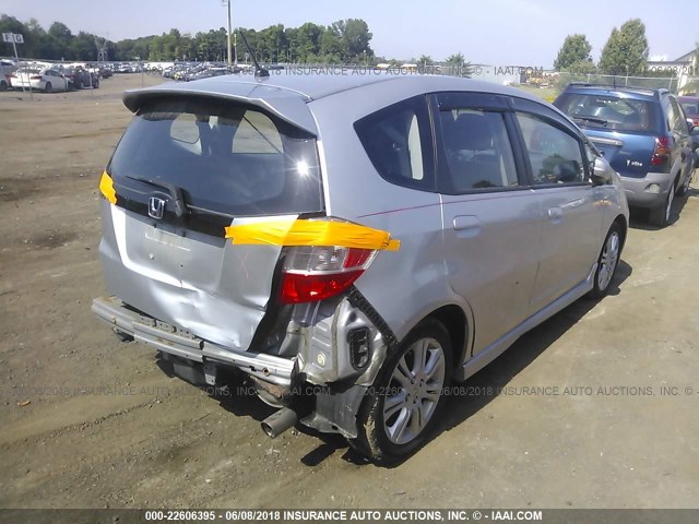 JHMGE8H56BC011311 - 2011 HONDA FIT SPORT GRAY photo 4