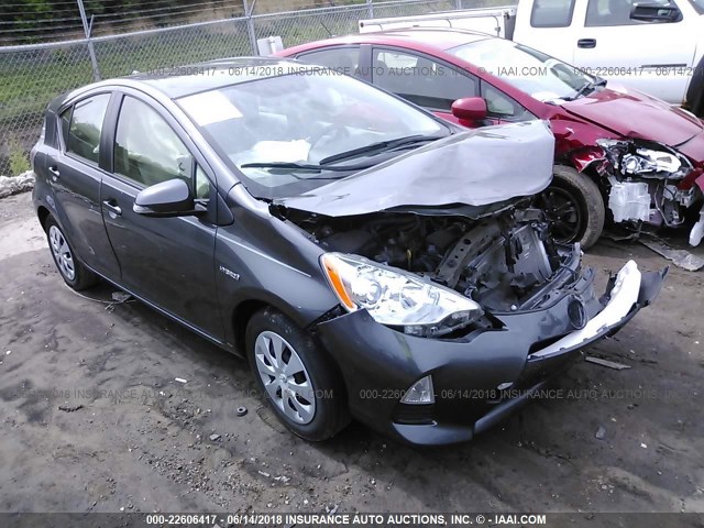 JTDKDTB34E1078921 - 2014 TOYOTA PRIUS C GRAY photo 1