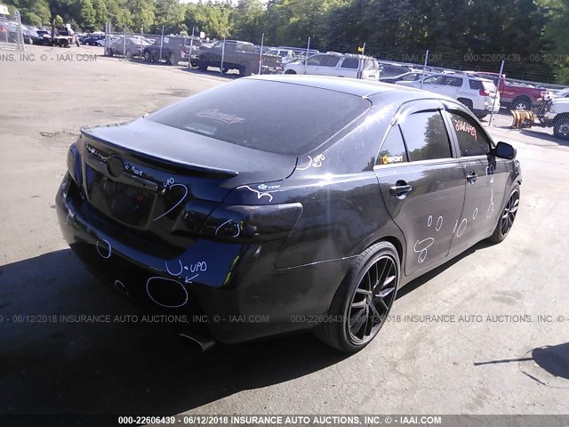4T1BE46K58U254796 - 2008 TOYOTA CAMRY CE/LE/XLE/SE BLACK photo 4