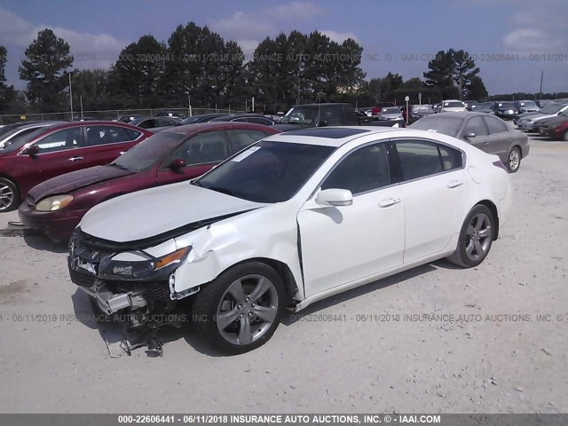 19UUA8F79DA010769 - 2013 ACURA TL ADVANCE WHITE photo 2