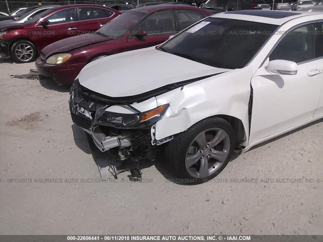 19UUA8F79DA010769 - 2013 ACURA TL ADVANCE WHITE photo 6