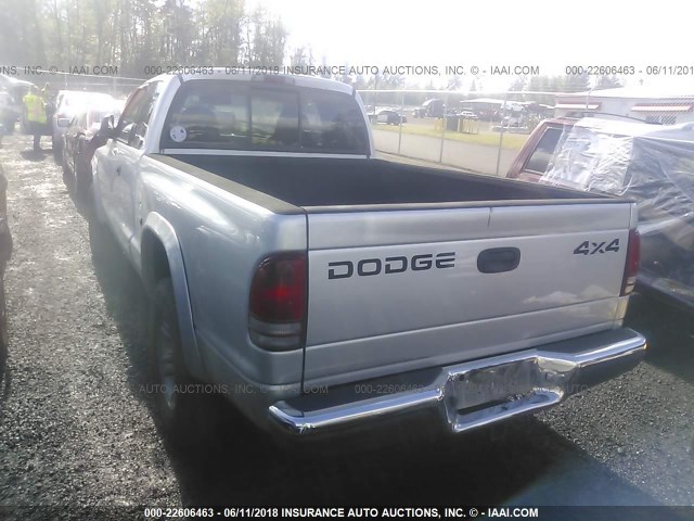 1B7GG22N31S128253 - 2001 DODGE DAKOTA SILVER photo 3