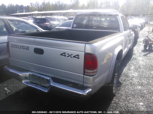 1B7GG22N31S128253 - 2001 DODGE DAKOTA SILVER photo 4