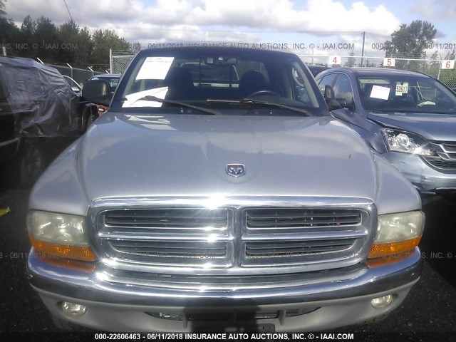 1B7GG22N31S128253 - 2001 DODGE DAKOTA SILVER photo 6