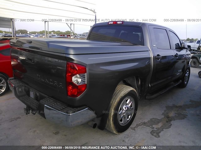 5TFEM5F12EX082335 - 2014 TOYOTA TUNDRA CREWMAX SR5 GRAY photo 4