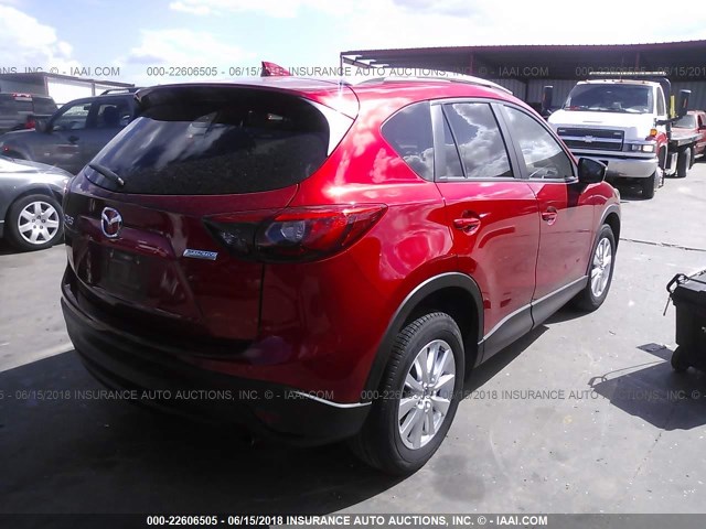 JM3KE2CY4G0631309 - 2016 MAZDA CX-5 TOURING RED photo 4