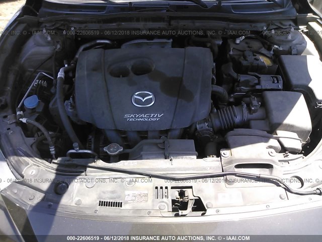 JM1BM1T70F1242995 - 2015 MAZDA 3 SV GRAY photo 10