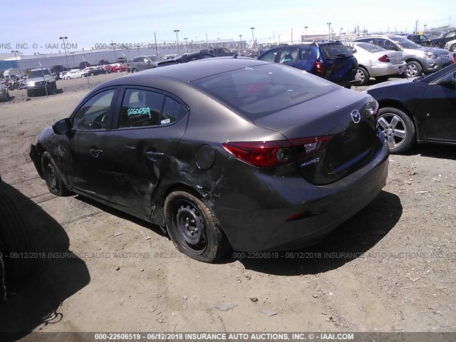 JM1BM1T70F1242995 - 2015 MAZDA 3 SV GRAY photo 3