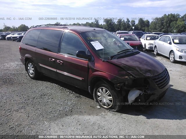 2A4GP54L67R260151 - 2007 CHRYSLER TOWN & COUNTRY TOURING MAROON photo 1